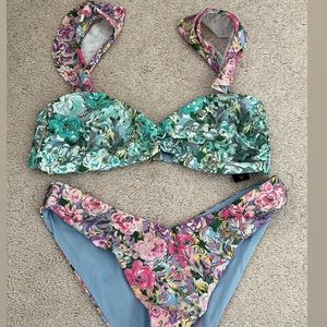 NWOT Beach Riot Floral Bikini